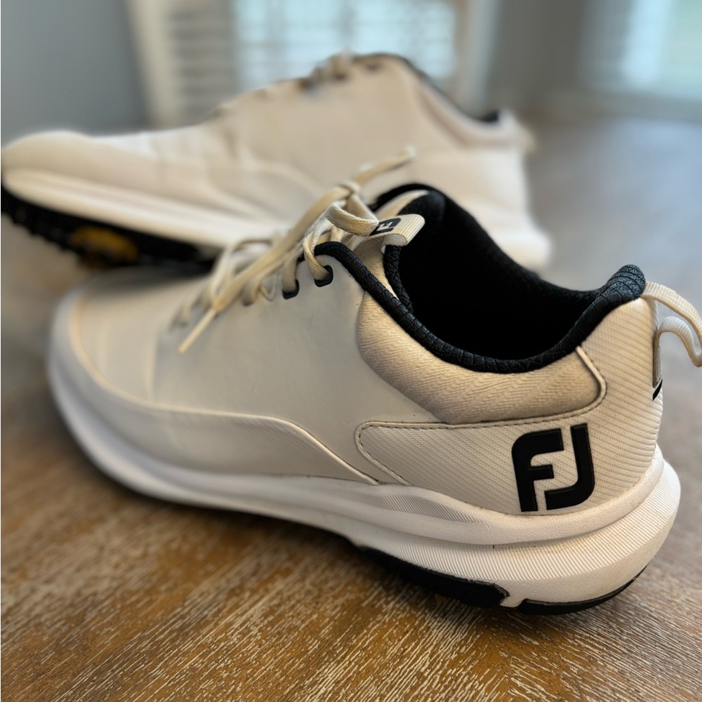 Men's FootJoy White and Black Golf Shoes